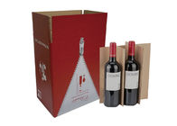 Blue Sustainable Corrugated Wine Gift Boxes Matt Lamination OEM Service